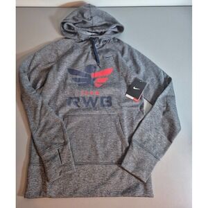 Nike Team RWB Red White Blue Womens Hoodie Small Heathered Gray NEW NWT Therma